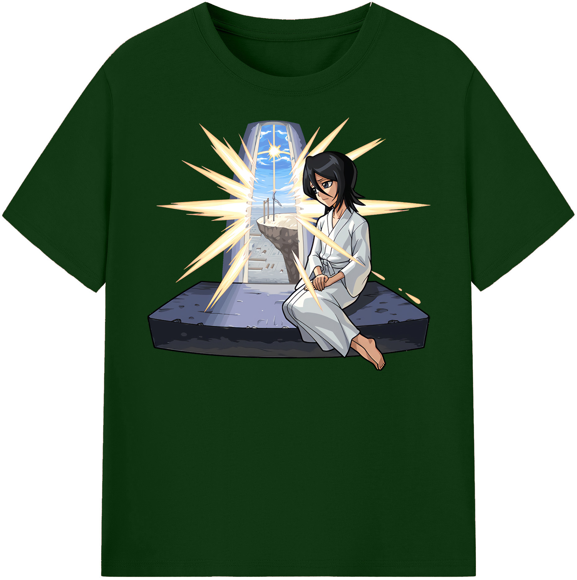 （画像用） ブリーチ 朽木ルキア BLEACH Kuchiki Rukia 綿100％半袖Tシャツ（フロントプリント）
